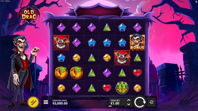 Old Drac slot screen 1