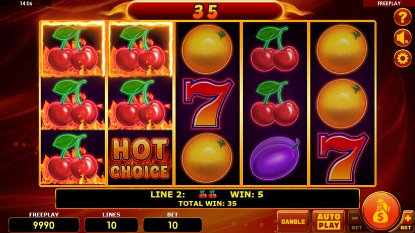 Hot Choice Deluxe slot screen 3