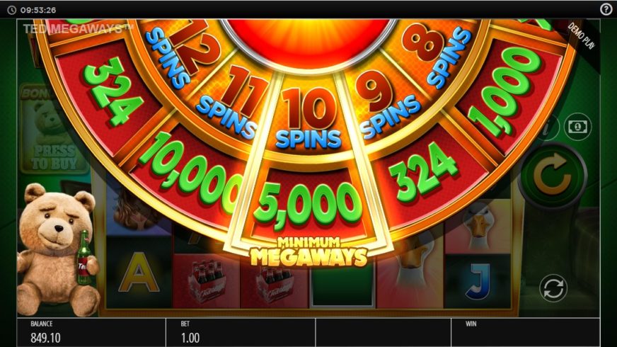 Ted Megaways slot screen 2