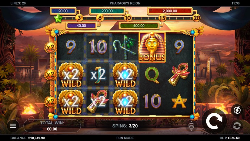 Pharaoh’s Reign slot screen 5