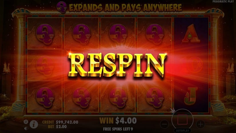 John Hunter and the Book of Tut Respin slot screen 7