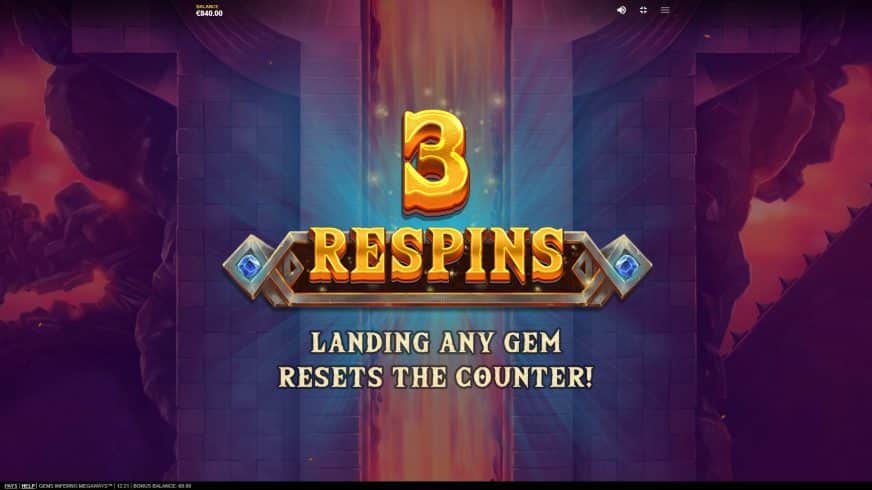 Gems Inferno Megaways slot screen 3