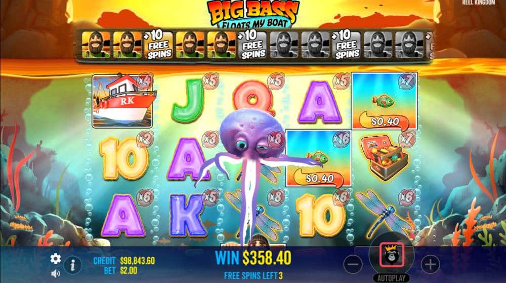 Big Bass Floats My Boat random feature