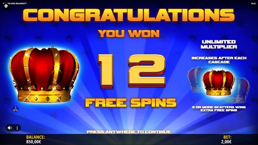 Shining King Megaways slot screen 3