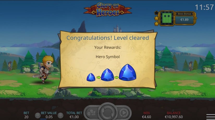 Glory of Heroes slot screen 3