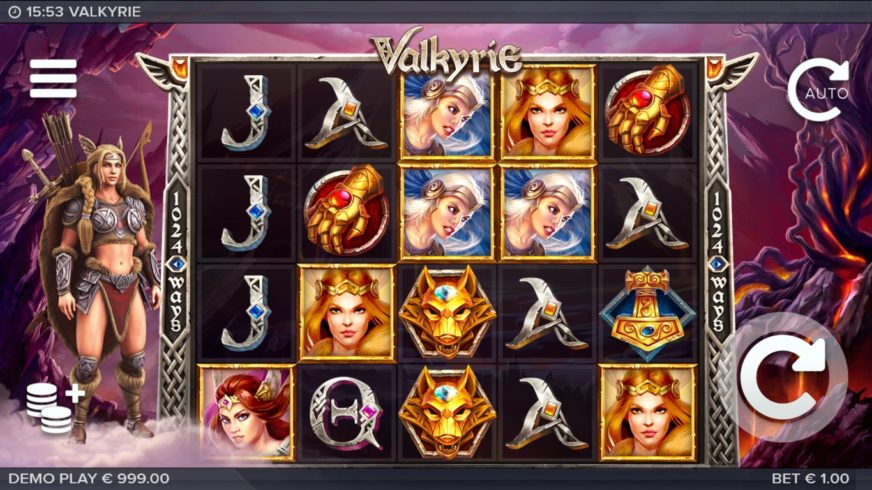 Valkyrie slot screen 1