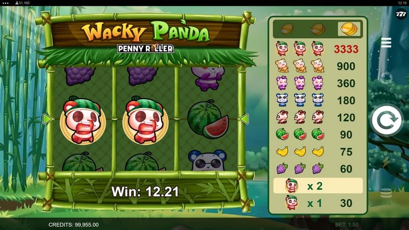 Wacky Panda slot screen 3