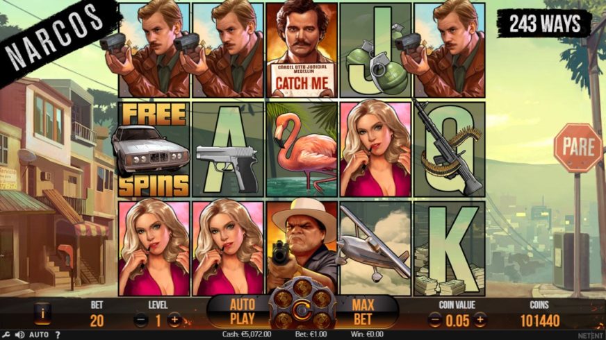 Narcos slot screen 1