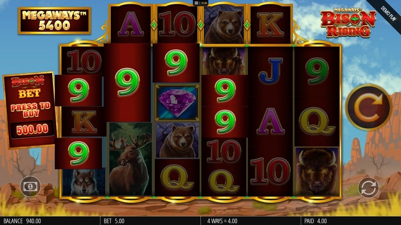 Bison Rising Megaways slot screen 2