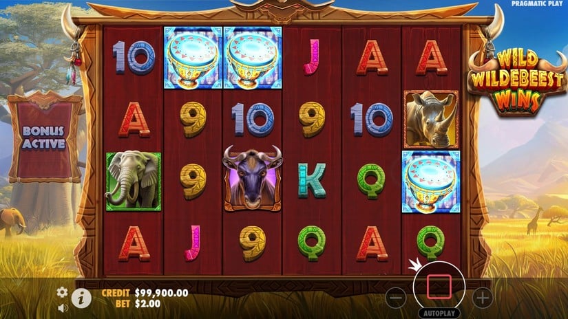 Wild Wildebeest Wins slot screen 2