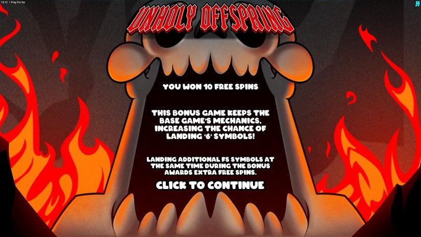 Pray for Six slot screen 3