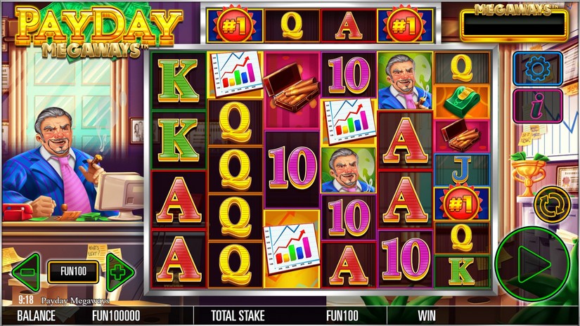 Payday Megaways slot screen 1