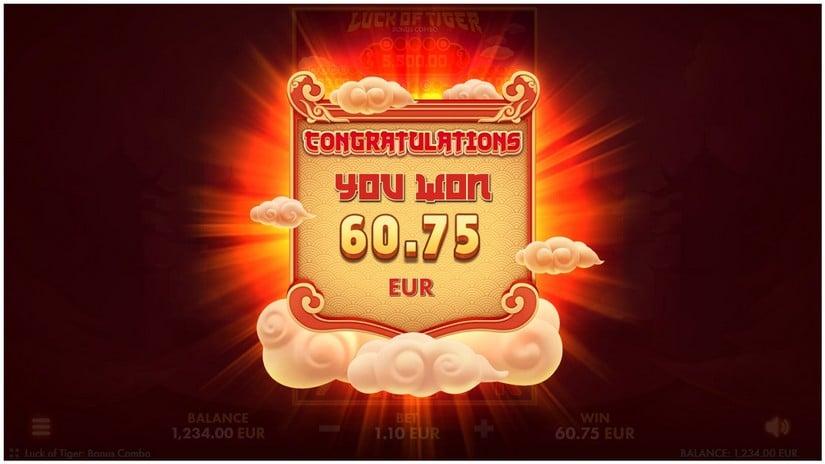 Luck of Tiger: Bonus Combo slot screen 4