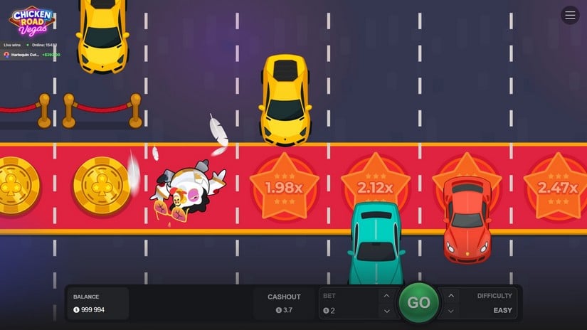 Chicken Road Vegas slot screen 3