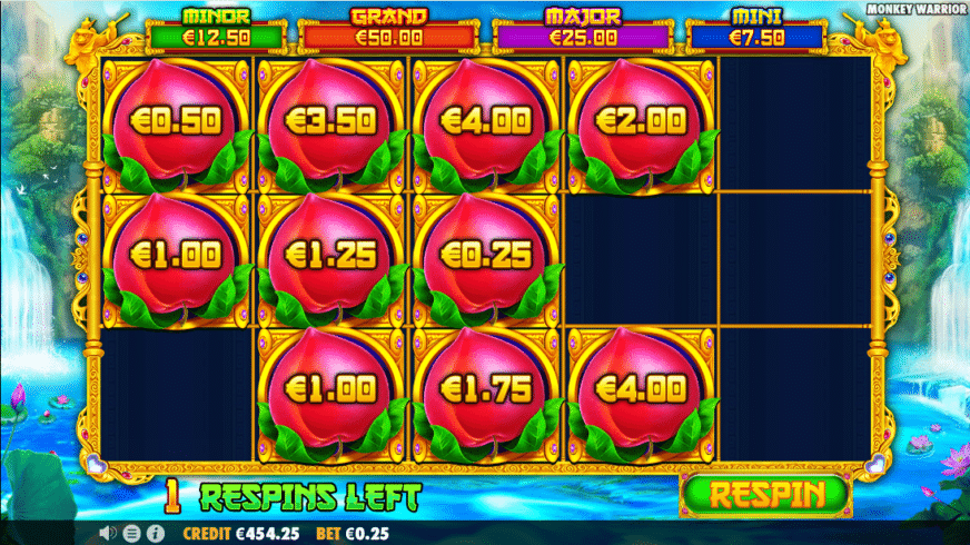 Monkey Warrior slot screen 2
