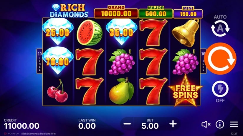 Rich Diamonds: Hold and Win slot screen 1