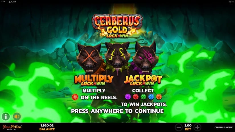 Cerberus Gold slot screen 3