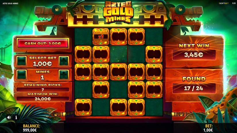 Aztec Gold Mines slot screen 3