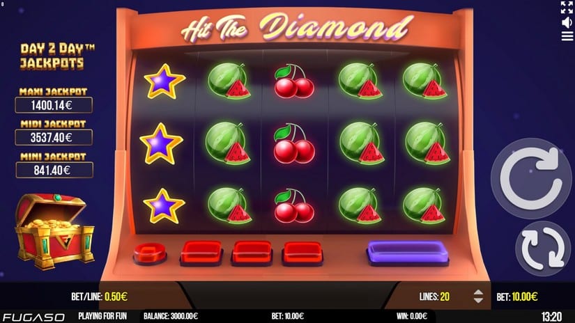 Hit The Diamond slot screen 1