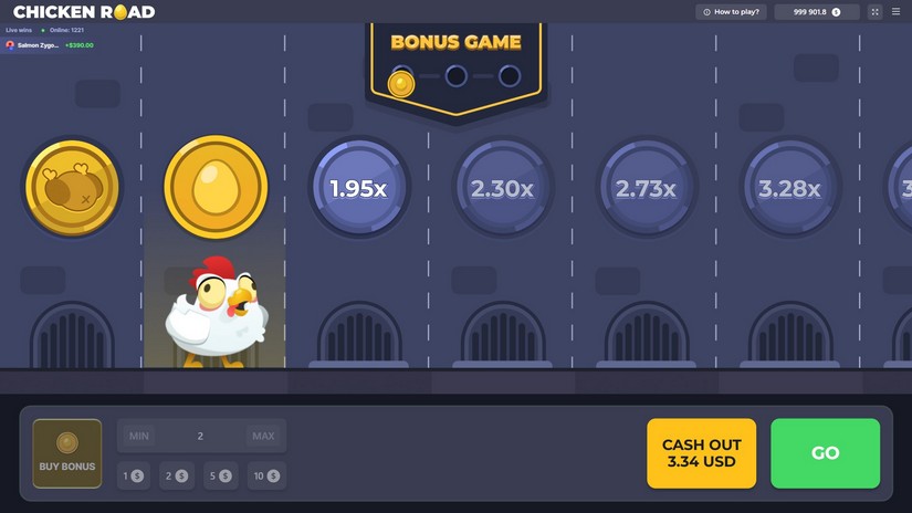 Chicken Road Bonus slot screen 2