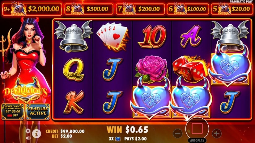 Devilicious slot screen 2