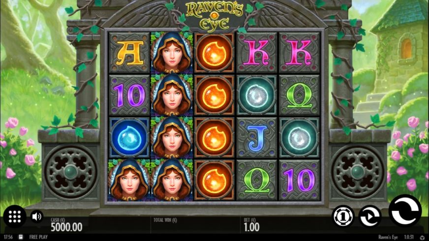 Raven’s Eye slot screen 1