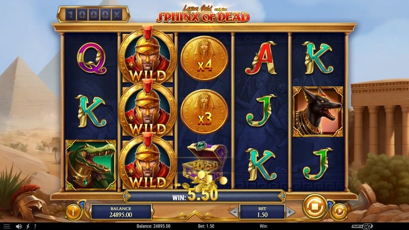 Legion Gold and the Sphinx of Dead slot screen 4