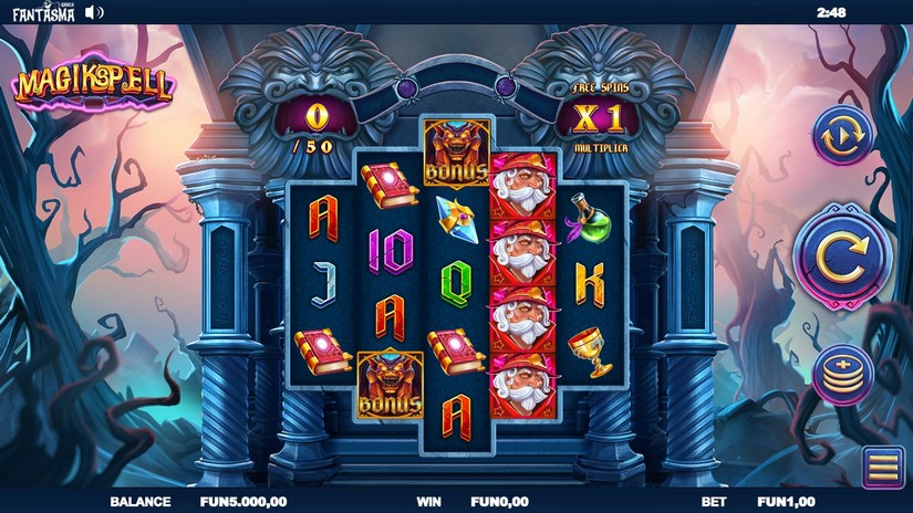 Magikspell slot screen 1