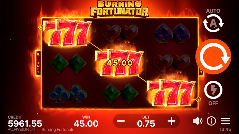 Burning Fortunator slot screen 5