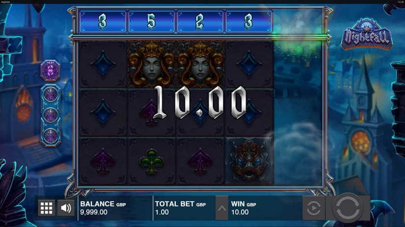 Nightfall slot screen 4