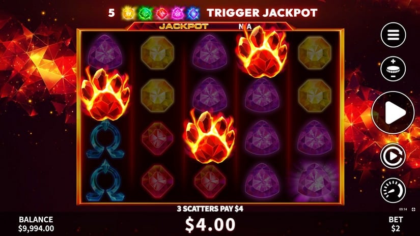 Flaming Jaguar slot screen 2