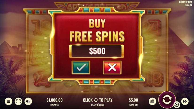 Books of Giza slot screen 2