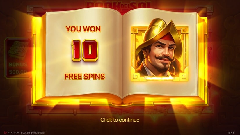 Book del Sol: Multiplier slot screen 5