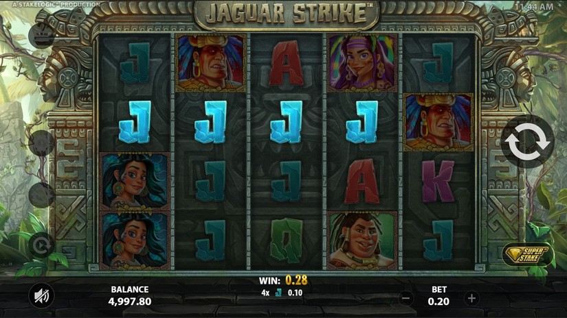 Jaguar Strike slot screen 2