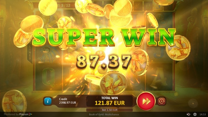 Book of Gold Multichance slot screen 9