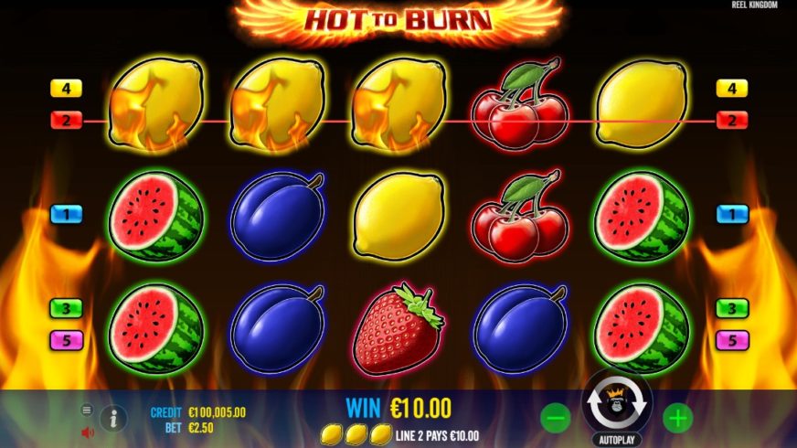 Hot to Burn slot screen 2