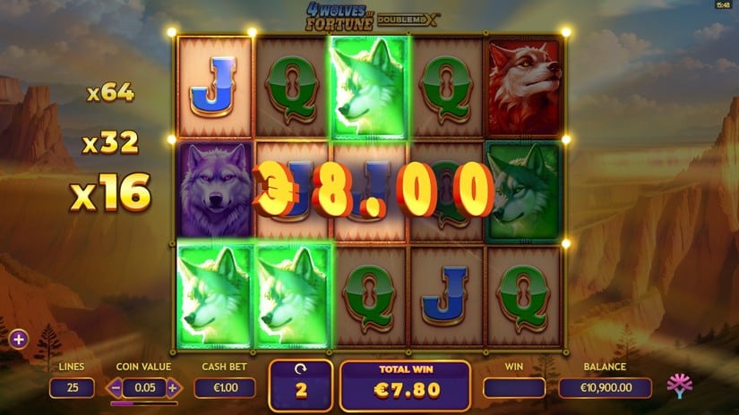 4 Wolves of Fortune DoubleMax slot screen 5