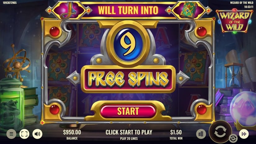 Wizard of the Wild slot screen 3