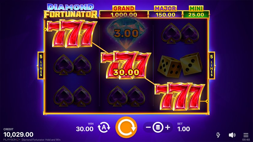 Diamond Fortunator: Hold and Win slot screen 2