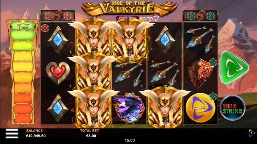 Rise of the Valkyrie Splitz™ Lightning Chase slot screen 5