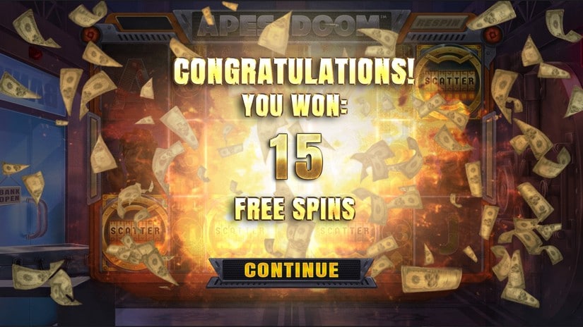 Apes of Doom slot screen 4