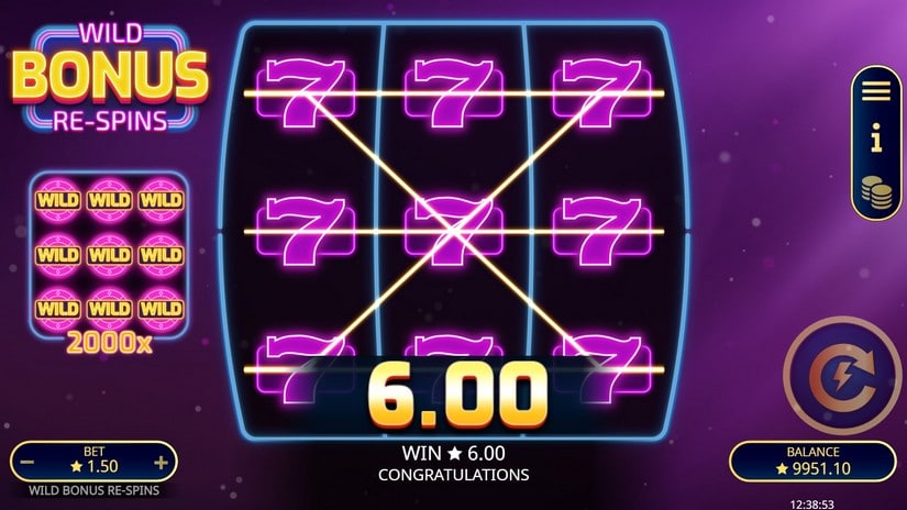 Wild Bonus Re-Spins slot screen 5