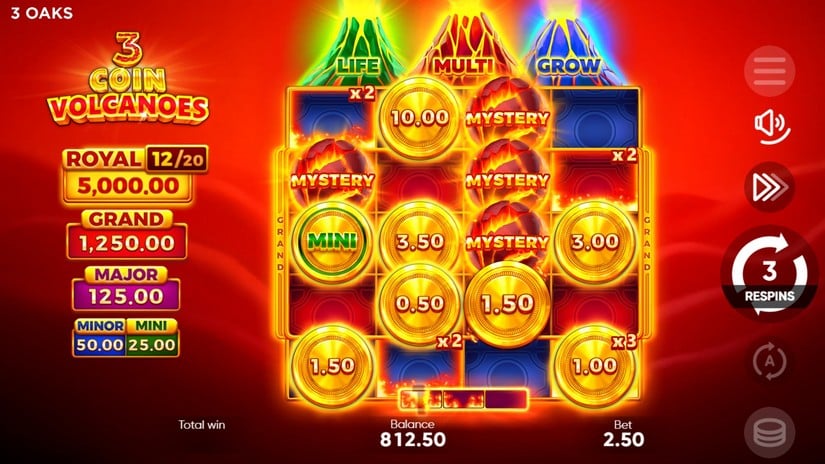 3 Coin Volcanoes slot screen 4