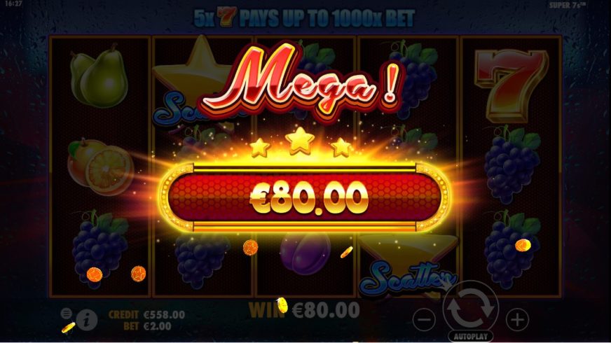 Super 7s slot screen 4