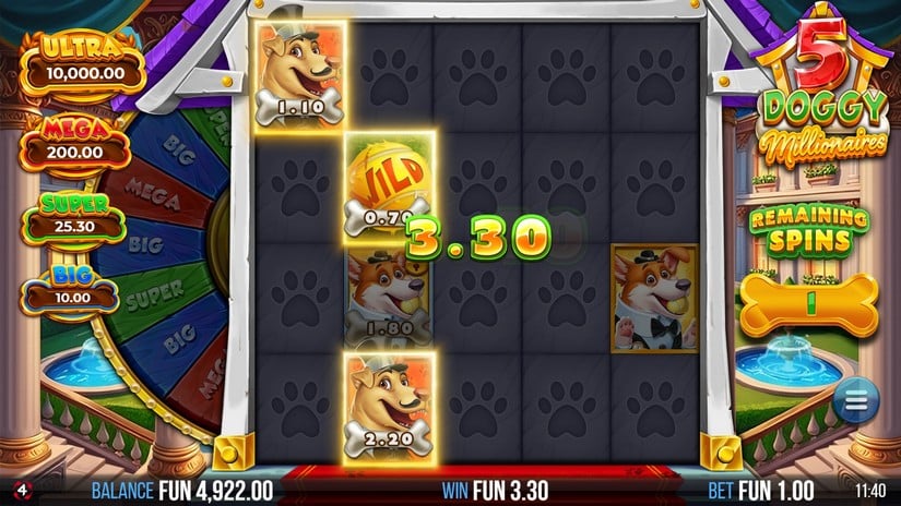 5 Doggy Millionaires Dream Drop slot screen 4
