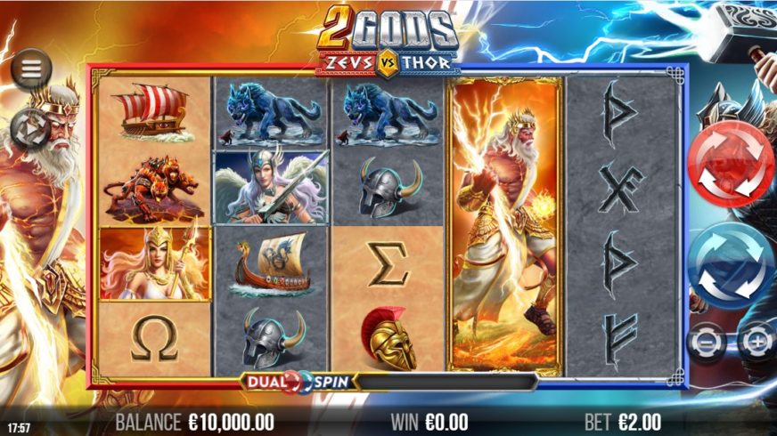 2 Gods Zeus vs Thor slot screen 1