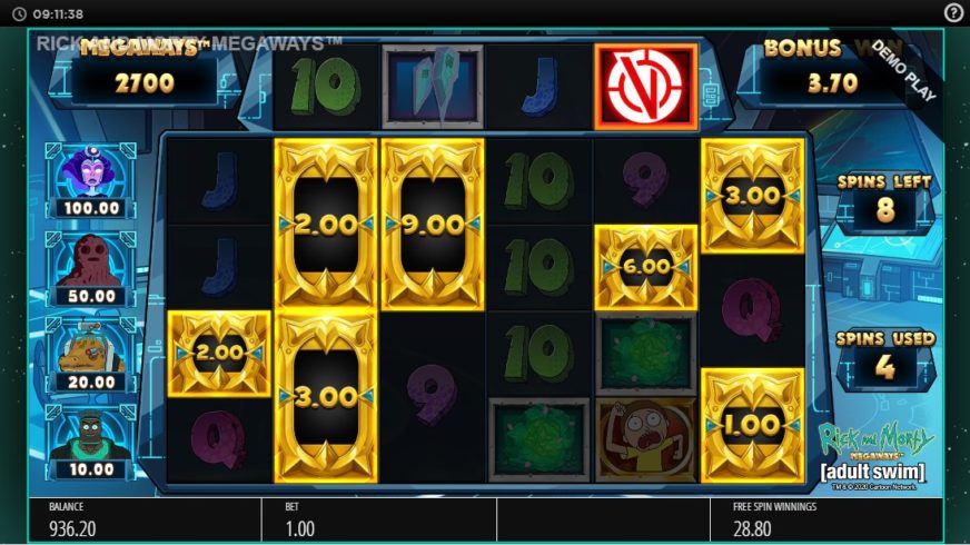 Rick and Morty Megaways slot screen 5