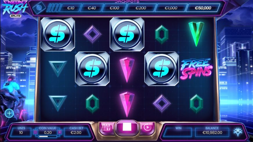 Neon Rush Splitz slot screen 2