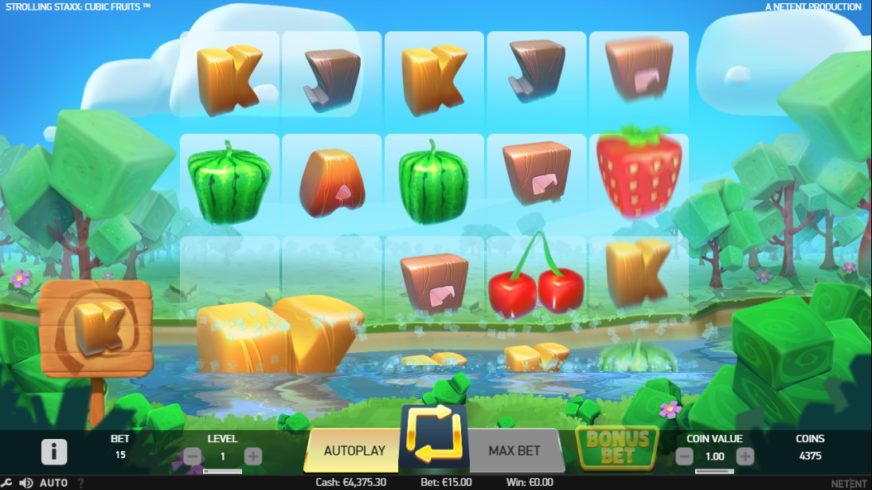 Strolling Staxx Cubic Fruits slot screen 2
