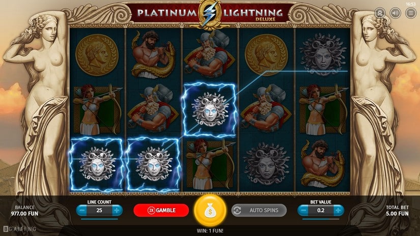 Platinum Lightning Deluxe slot screen 4